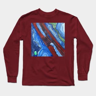 Topographic Melting Snow Long Sleeve T-Shirt